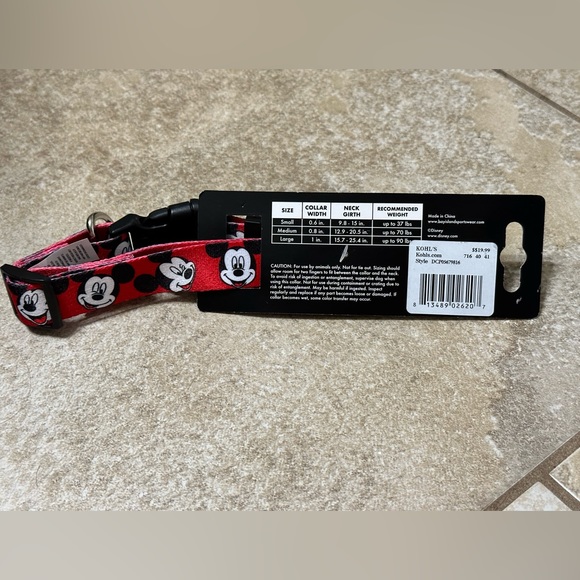 NWT Disney Mickey Mouse dog collar - Picture 5 of 7
